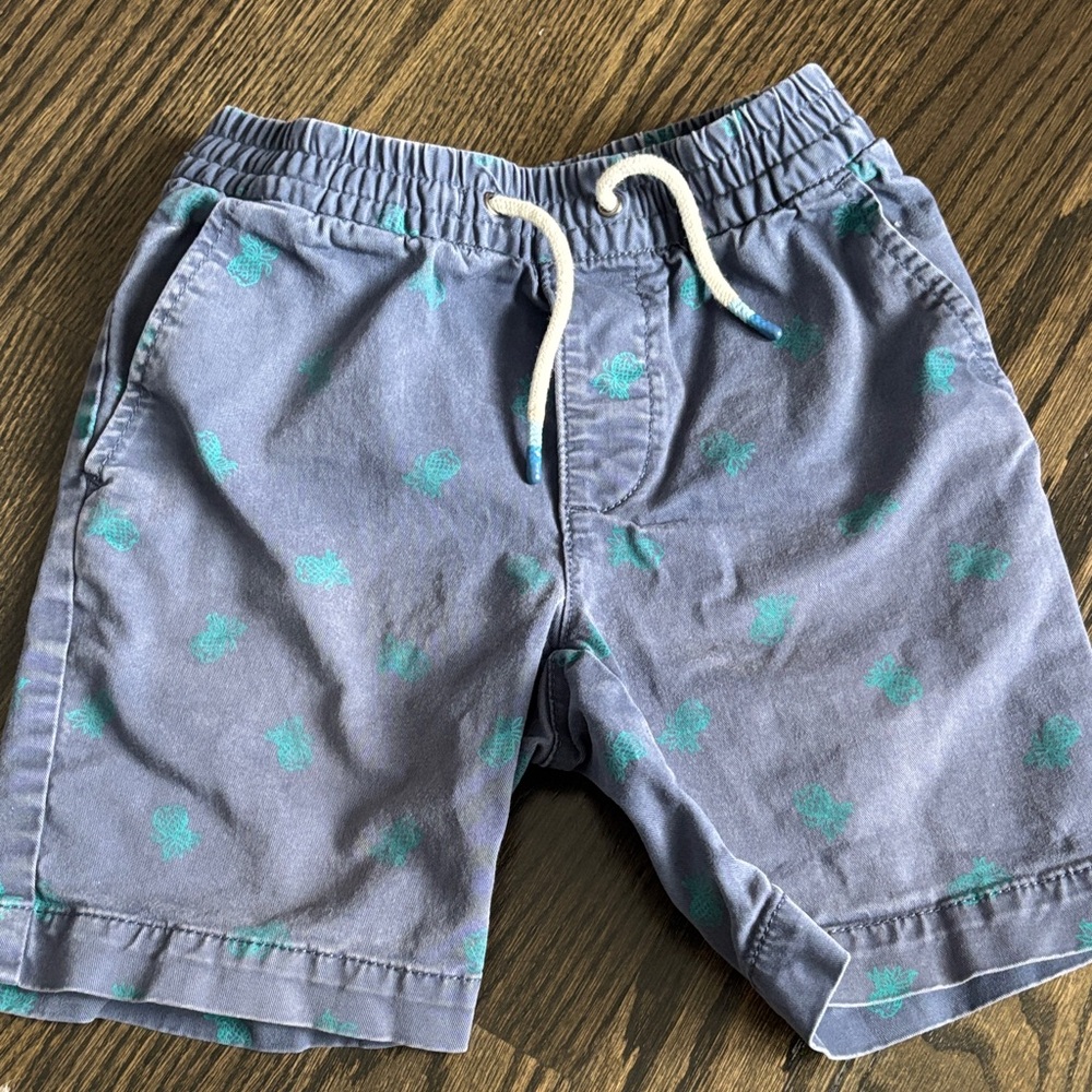 GAP Kids Boys navy and Teal pineapple pull on Shorts size small 6-7